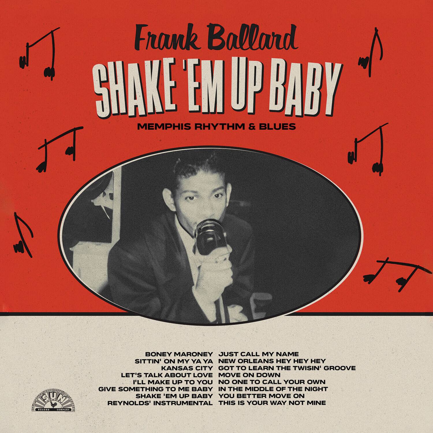 Frank Ballard  
SHAKE 'EM UP BABY  
MEMPHIS RHYTHM & BLUES  

BONEY MARONEY  
SITTIN' ON MY YA YA  
KANSAS CITY  
LET'S TALK ABOUT LOVE  
I'LL MAKE UP TO YOU  
GIVE SOMETHING TO ME BABY  
IN THE MIDDLE OF THE NIGHT  
SHAKE 'EM UP BABY  

JUST CALL MY NAME  
NEW ORLEANS HEY HEY HEY  
GOT TO LEARN THE TWISTIN' GROOVE  
MOVE ON DOWN  
NO ONE TO CALL YOUR OWN  
IN THE MIDDLE OF THE NIGHT  
YOU BETTER MOVE ON  
THIS IS YOUR WAY NOT MINE  

REYNOLDS INSTRUMENTAL