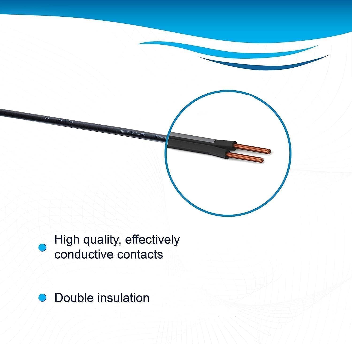 - High quality, effectively conductive contacts
- Double insulation