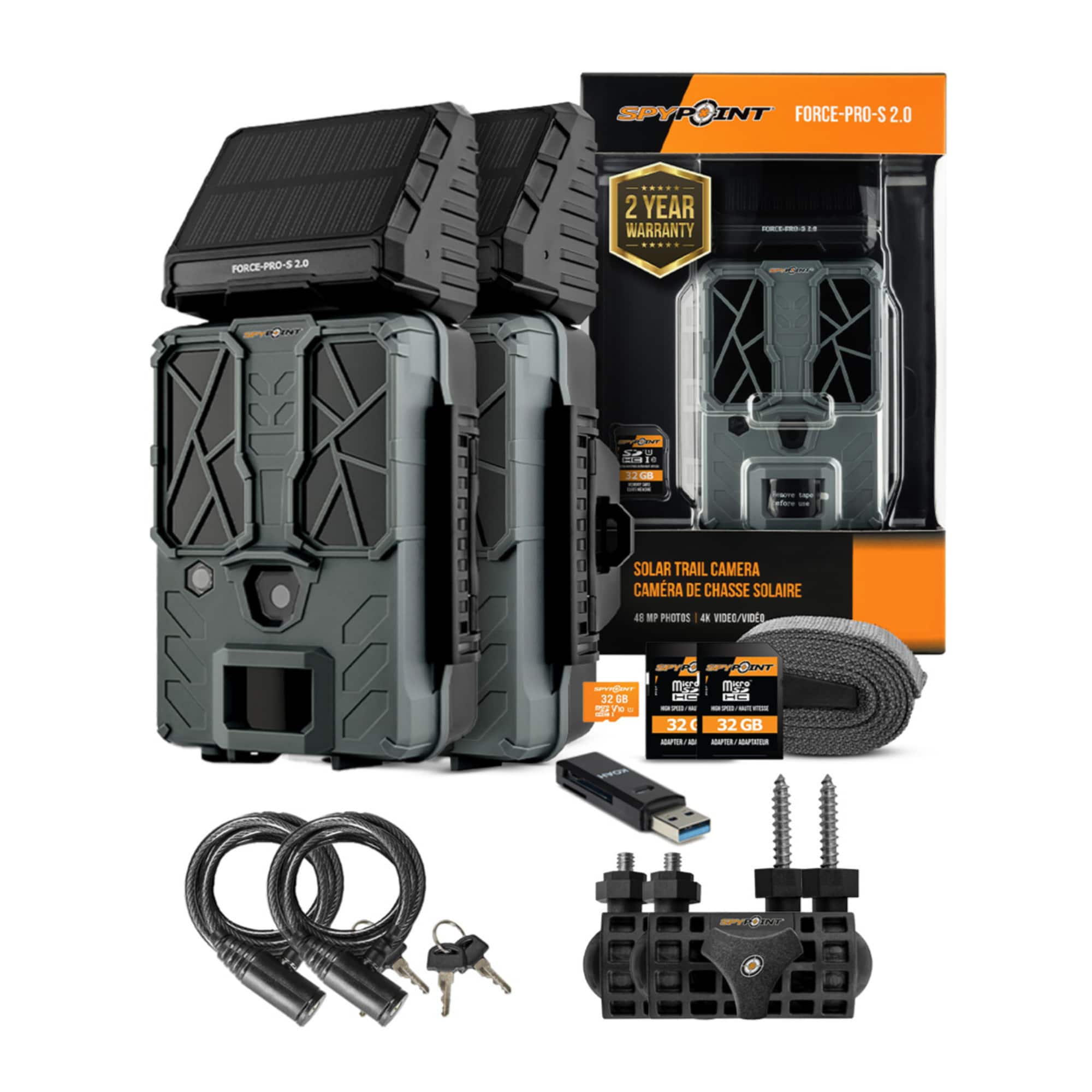 Spypoint - FORCE-PRO-S 2.0 Trail Camera (2-Pack) Bundle with Accessories price history on PriceWatchPro