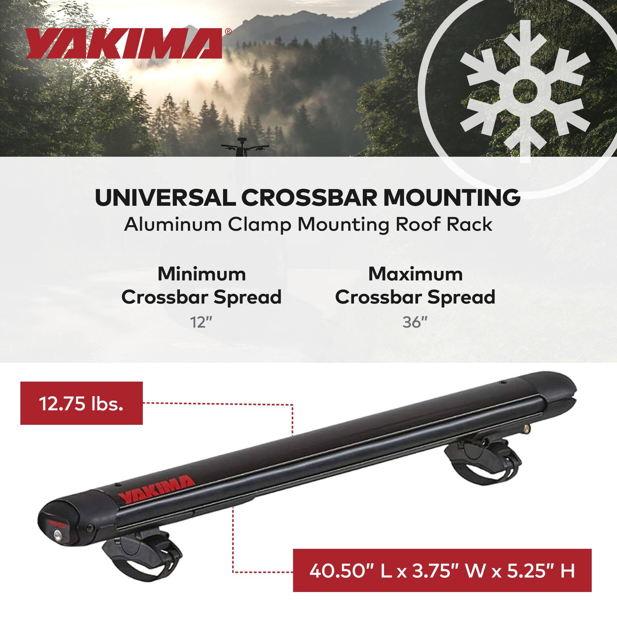 Yakima FatCat EVO 6 Skis or 4 Snowboards Mount Roof Rack, Fits T Slot ...