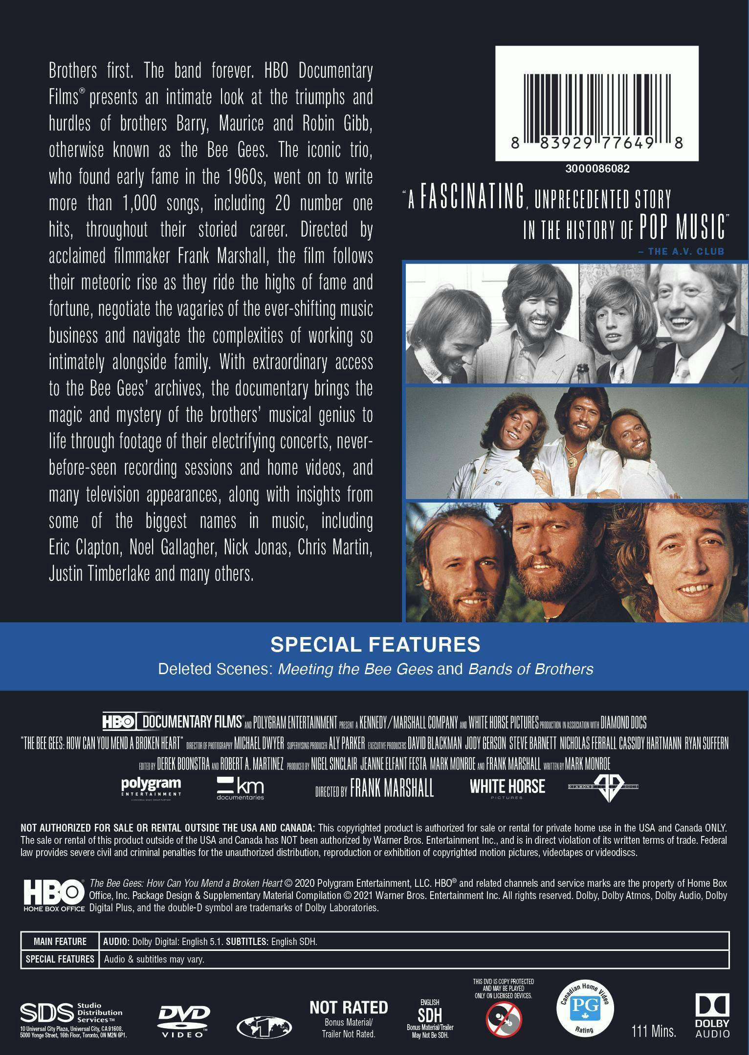 Angle. The Bee Gees: How Can You Mend a Broken Heart [DVD].