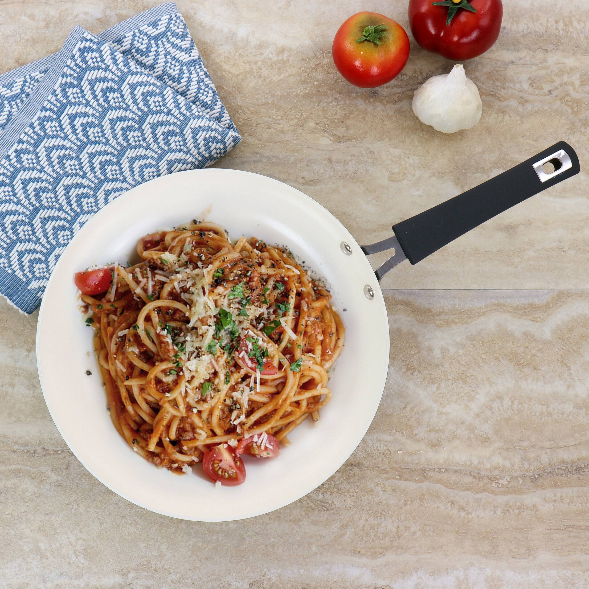 Alt View 8. Oster - Oster Bastone 12 Inch Aluminum Nonstick Frying Pan in Speckled Gray - Gray.