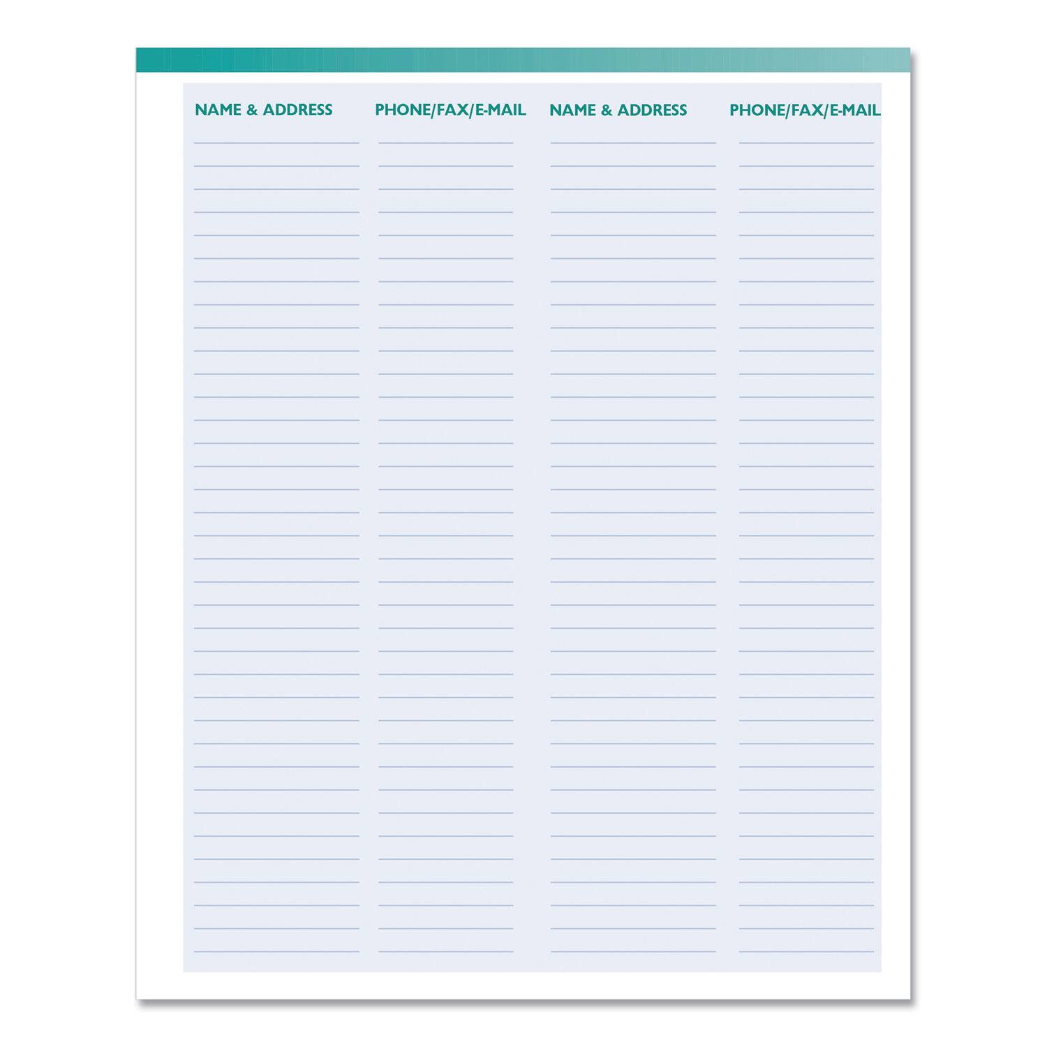 NAME & ADDRESS PHONE/FAX/E-MAIL  
NAME & ADDRESS PHONE/FAX/E-MAIL