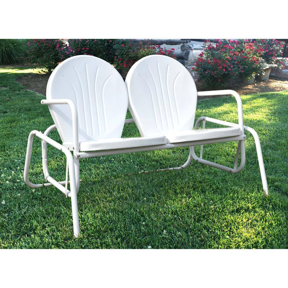 Back. AmeriHome - Double Seat Glider Chair - Multicolor.