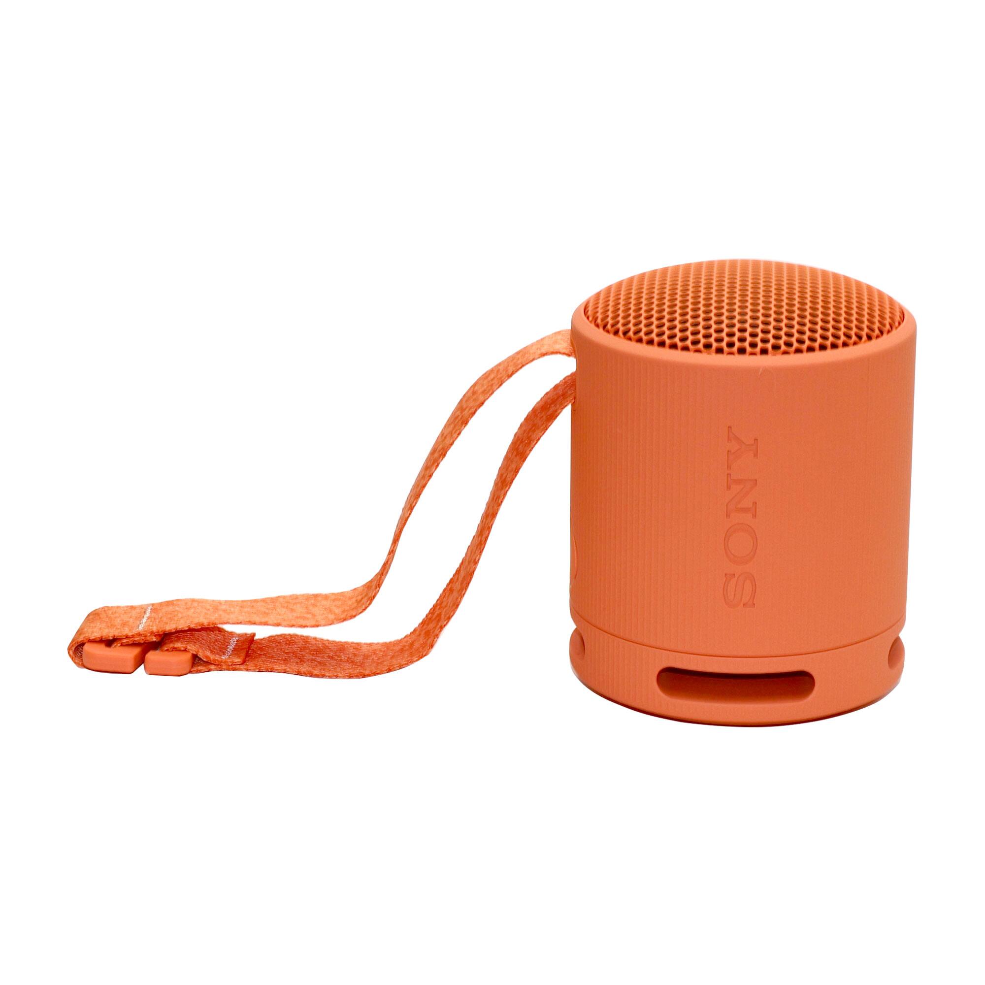 Back. Sony - 2x Sony XB100 Portable Waterproof Bluetooth Speaker Orange - Dual Pack - Orange.