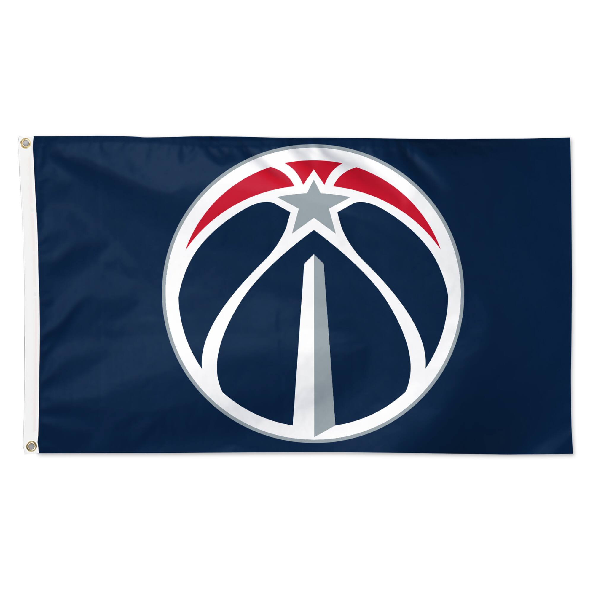 Front. WinCraft - Washington Wizards 3' x 5' Primary Logo Single-Sided Flag - Multicolor.