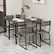 Alt View 12. Costway - 5 Piece Dining Table Set Industrial Rectangular Kitchen Table with 4 Chairs Grey - Grey.