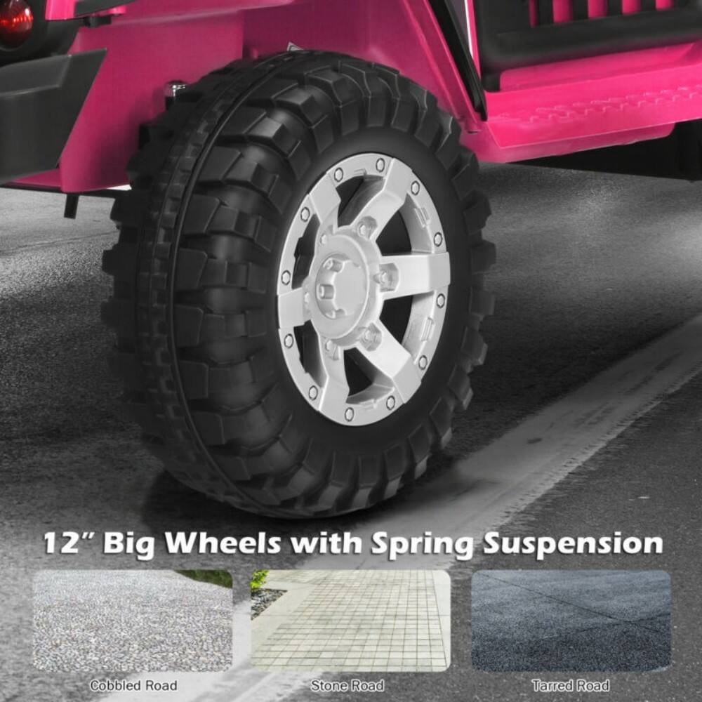 12" Big Wheels with Spring Suspension

Cobbled Road  
Stone Road  
Tarred Road