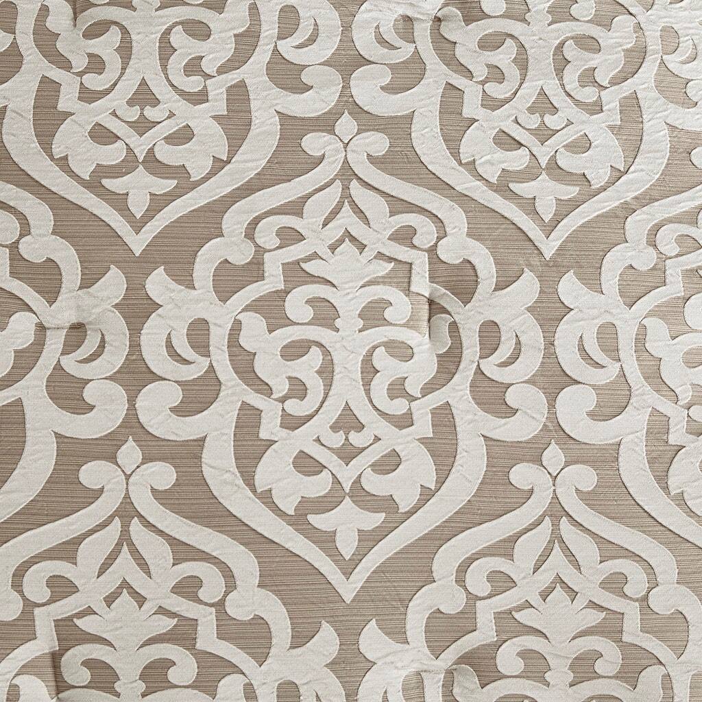 Alt View 1. TinyHomie - 8 Piece Jacquard Comforter Set Tan/Ivory Cal King - Tan and Ivory.