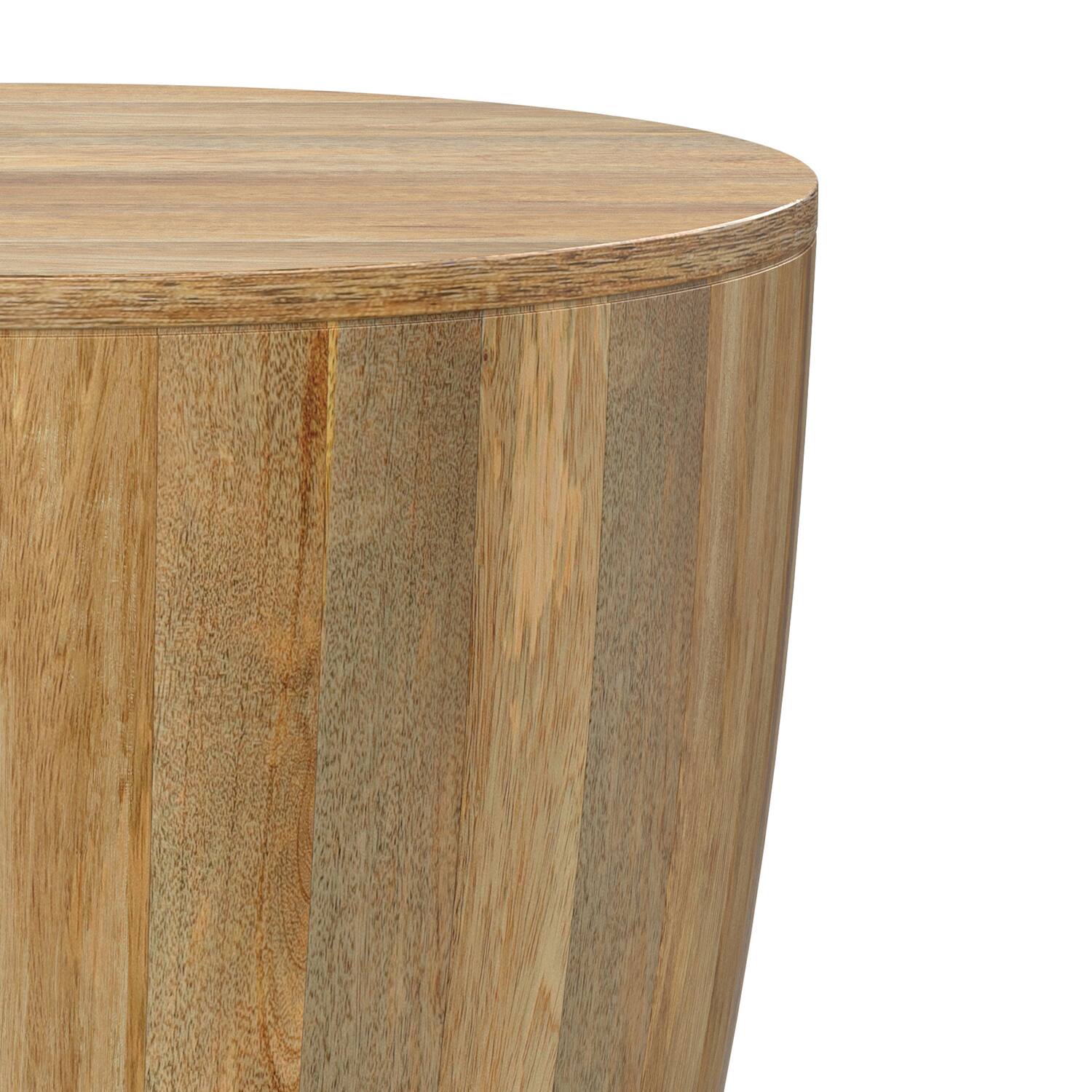 Alt View 8. Simpli Home - Elmbrook 21 inch Wide Solid Mango Modern End Table in Natural, Assembled - Natural.
