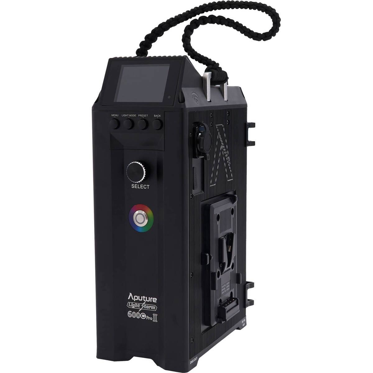 MENU LIGHT MODE PRESET BACK SELECT  
Aputure Light Storm 600C Pro II