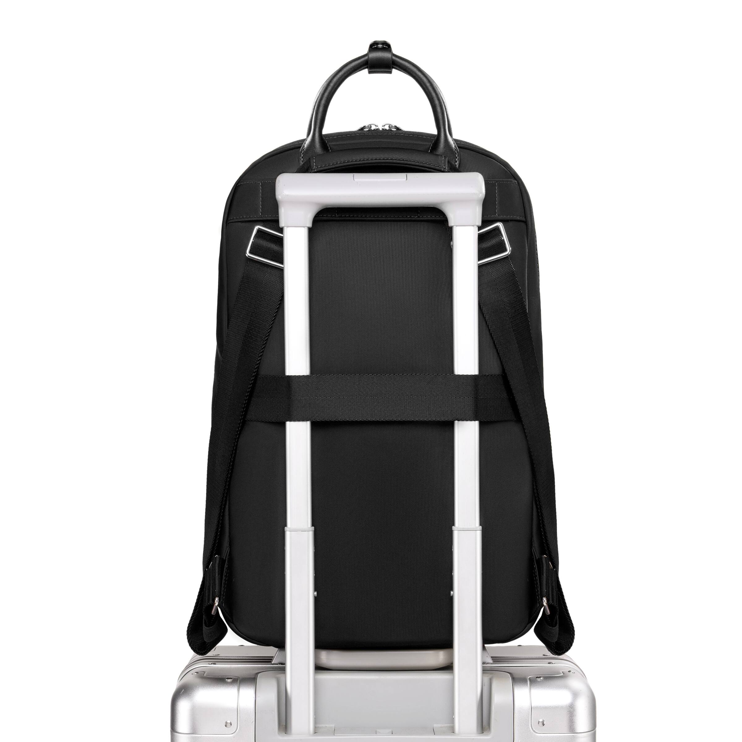 Alt View 7. Lux & Nyx - Lux & Nyx - Origami Slim 16" Laptop Backpack - Convertible Shoulder Bag - Black.