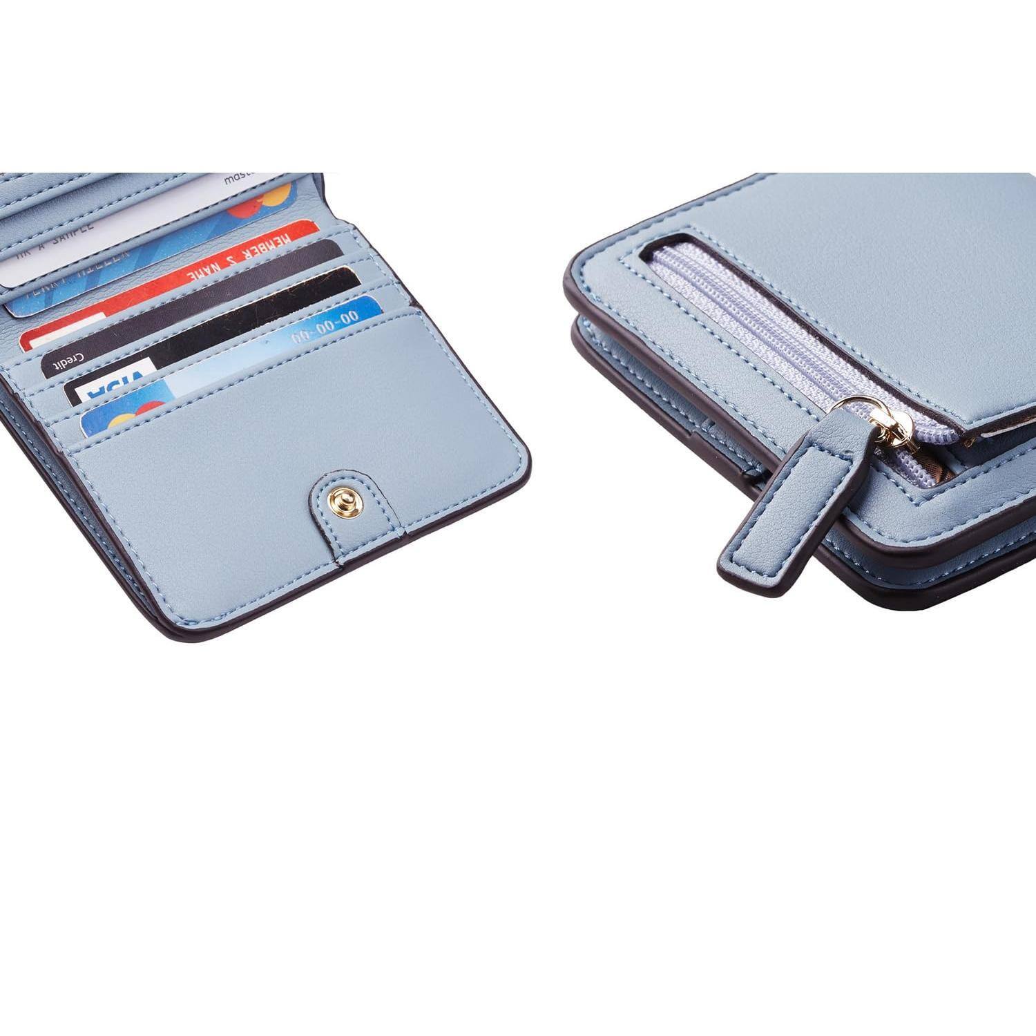 Alt View 6. Jadie Link - Wallet Women Rfid Blocking Small Compact Bifold Luxury Leather Pocket Ladies Mini Purse Window Compact Lightweight - Black.