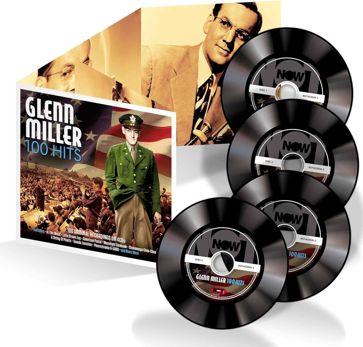 GLENN MILLER  
100 HITS  

100 ORIGINAL RECORDINGS ON 4 CDs  
Including:  
- In The Mood  
- Little Brown Jug  
- Moonlight Serenade  
- A String of Pearls  
- Tuxedo Junction  
- Pennsylvania 6-5000  
- Chattanooga Choo Choo  
- Moonlight Serenade  
- Pennsylvania 6-5000  
- Moonlight Serenade  
- Pennsylvania 6-5000  
- Moonlight Serenade  
- Pennsylvania 6-5000  
- Moonlight Serenade  
- Pennsylvania 6-5000  
- Moonlight Serenade  
- Pennsylvania 6-5000  
- Moonlight Serenade  
- Pennsylvania 6-5000  
- Moonlight Serenade  
- Pennsylvania 6-5000  
- Moonlight Serenade  
- Pennsylvania 6-5000  
- Moonlight Serenade  
- Pennsylvania 6-5000  
- Moonlight Serenade  
- Pennsylvania 6-5000  
- Moonlight Serenade  
- Pennsylvania 6-5000  
- Moonlight Serenade  
- Pennsylvania 