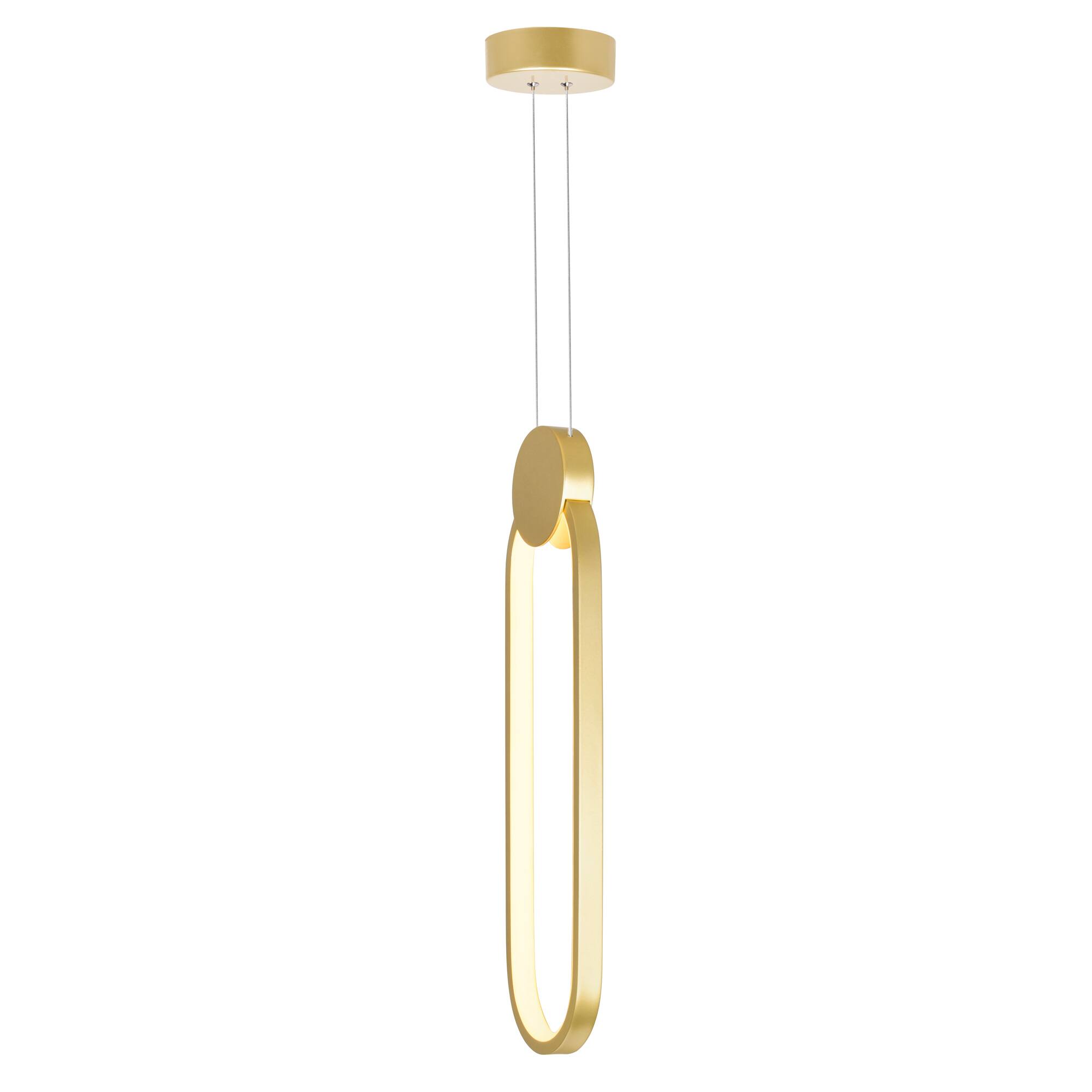Angle. CWI Lighting - Pulley 4 in LED Satin Gold Mini Pendant - Satin Gold.