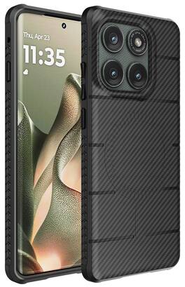 Nakedcellphone - Case for Motorola Edge 2025 Phone - Compatible with MagSafe - Carbon Fiber