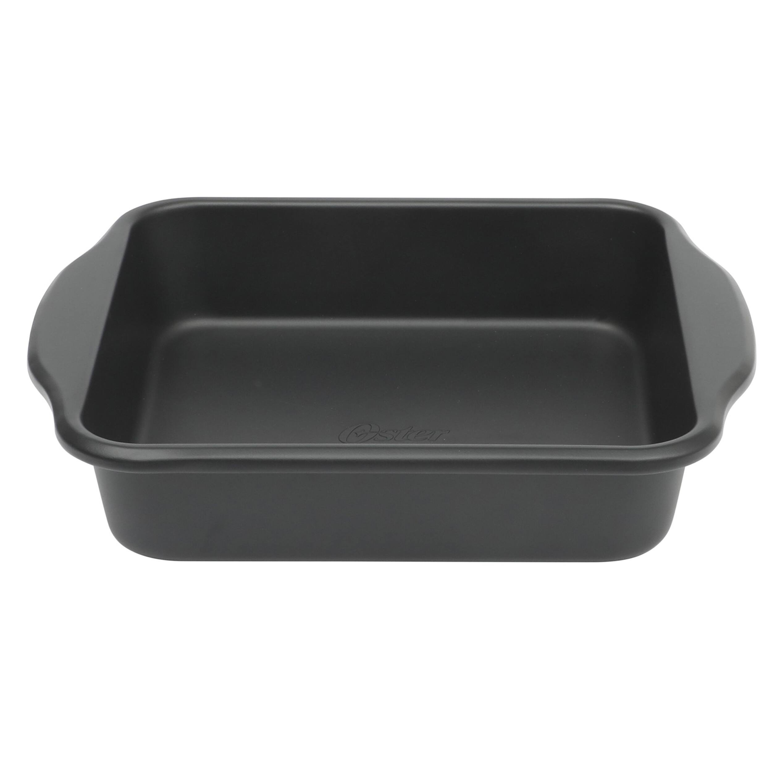 Alt View 1. Oster - Oster Teston Platinum Collection 8 Inch Nonstick Carbon Steel Square Cake Pan in Matte Black - Matte Black.