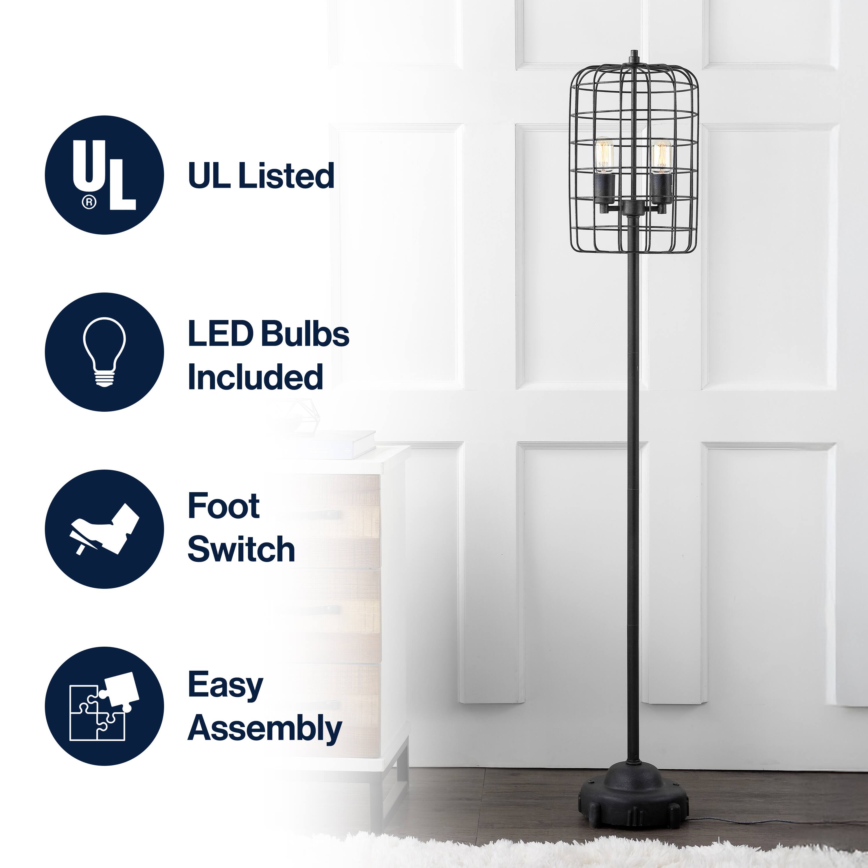 UL Listed LED Bulbs Included Foot Switch Easy Assembly