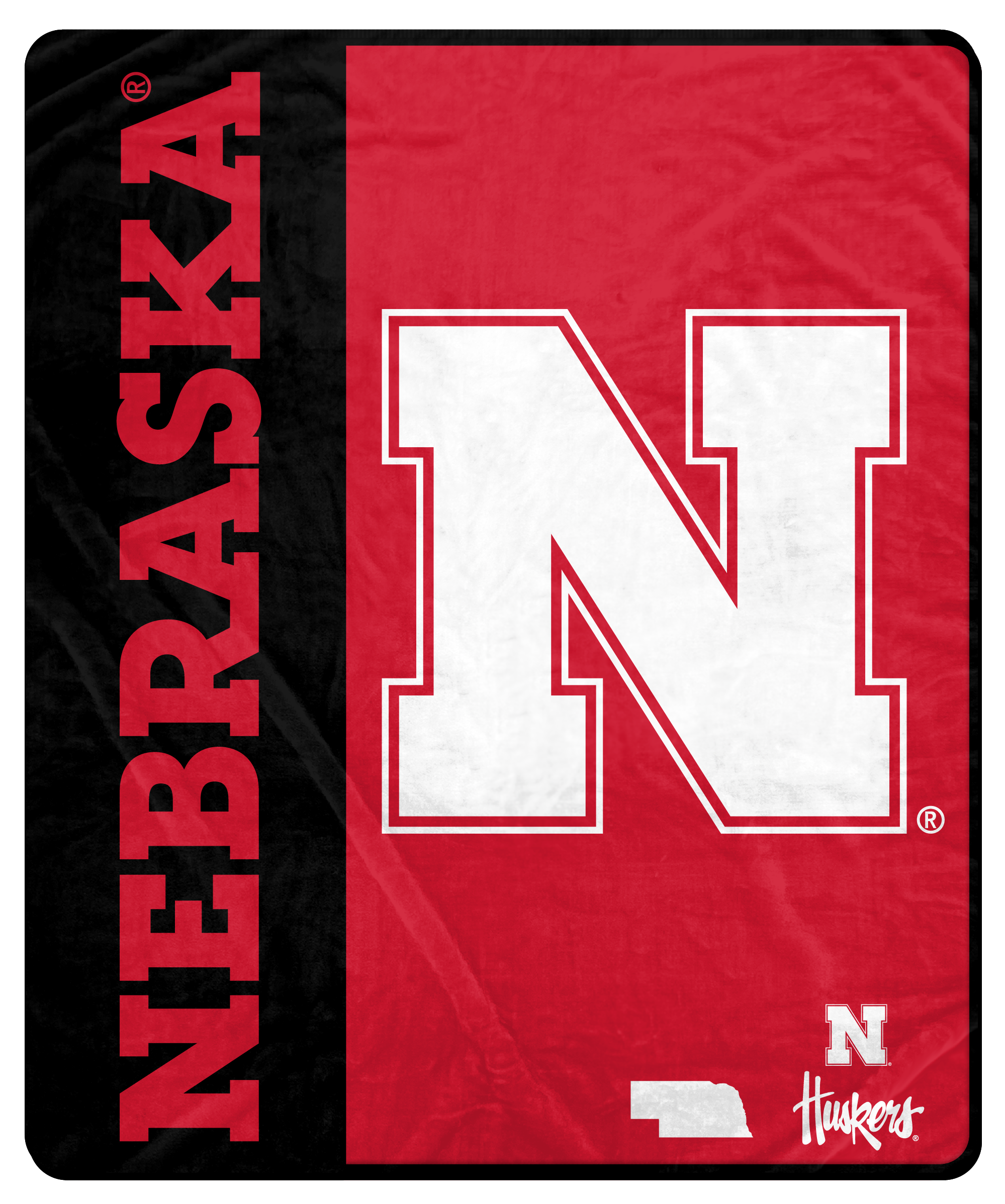 Pegasus - Nebraska Huskers 50" x 60" Endzone Ultra Soft Throw Blanket - Multicolor