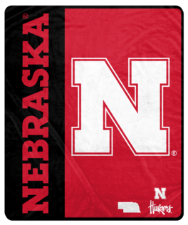 Pegasus - Nebraska Huskers 50" x 60" Endzone Ultra Soft Throw Blanket - Multicolor