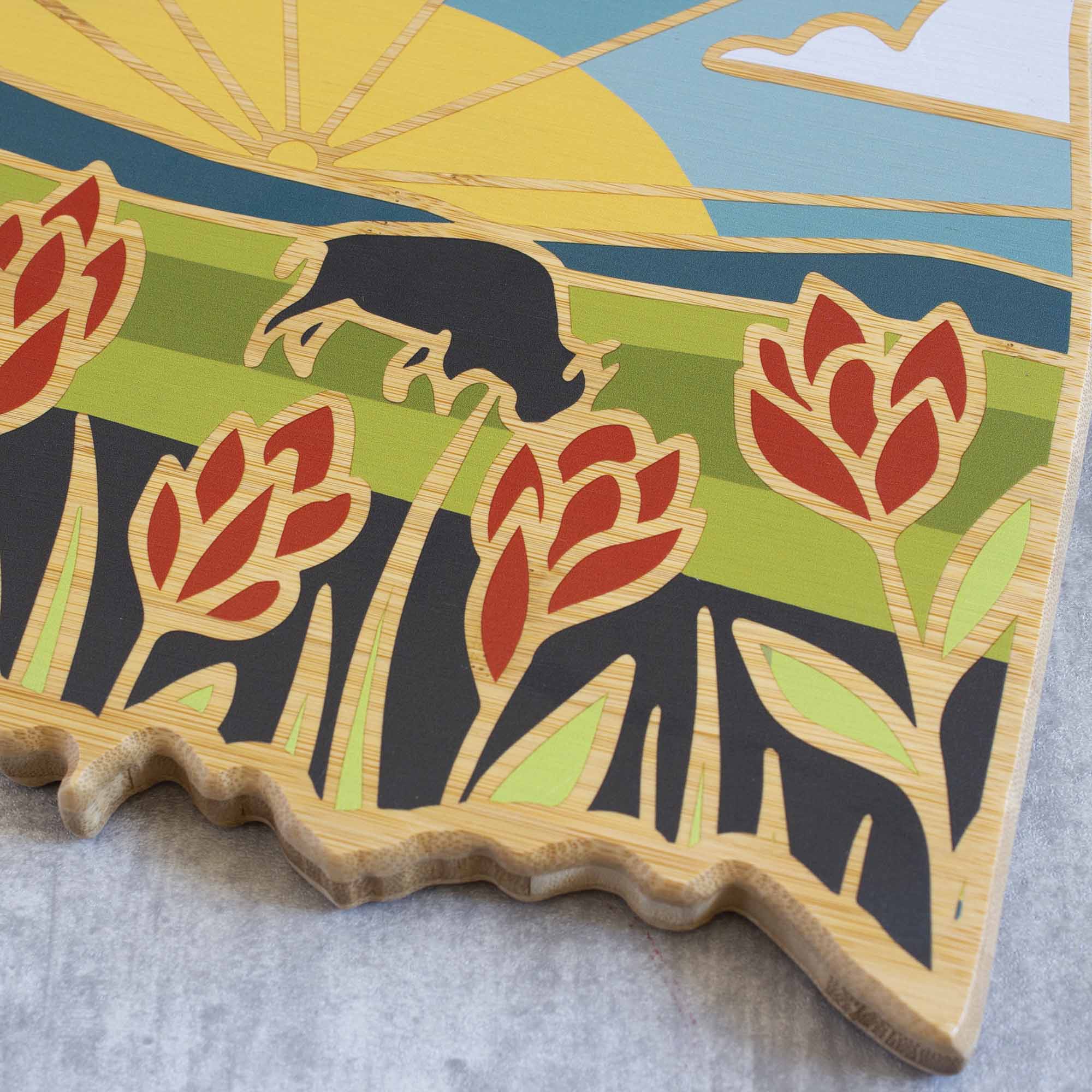 Alt View 2. Totally Bamboo - Oklahoma Cutting Board with Artwork by Summer Stokes.