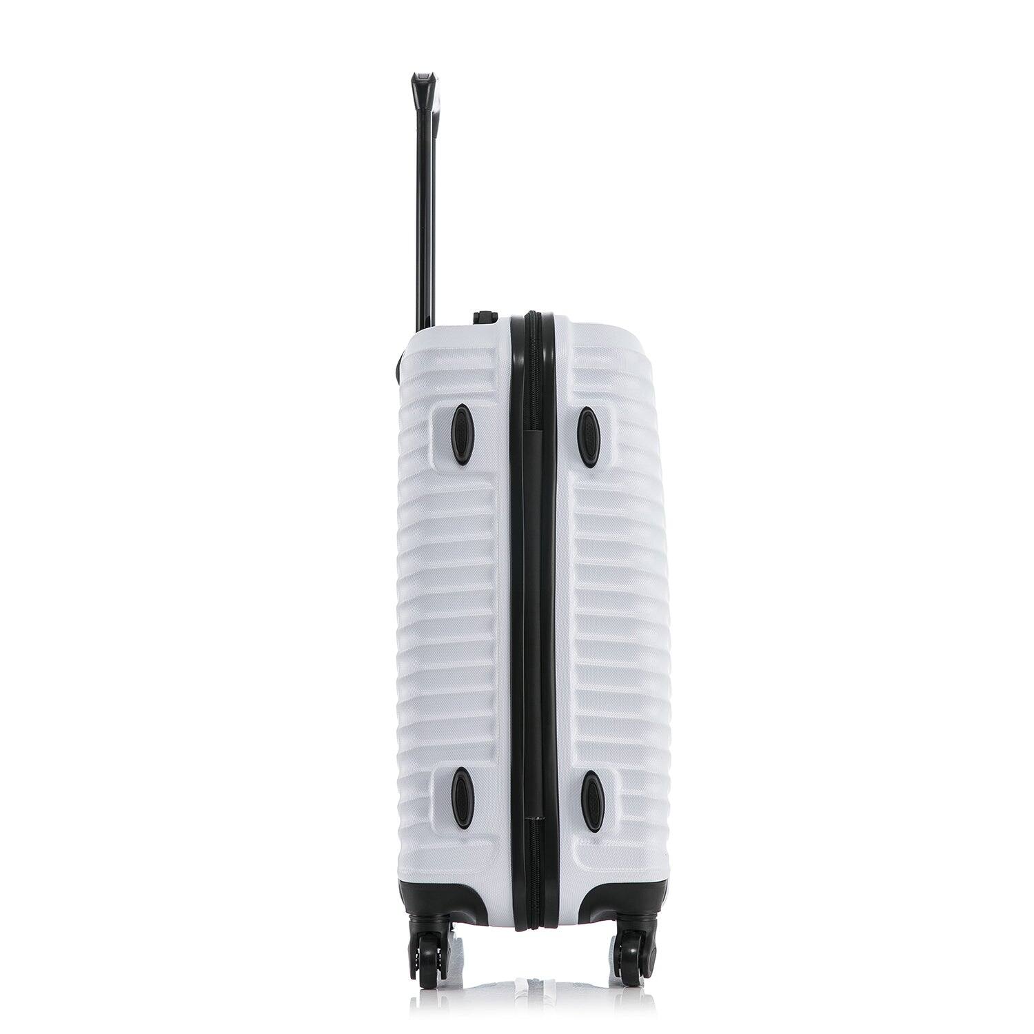 Alt View 3. DUKAP - Adly Lightweight Hardside Spinner Luggage 24" - WHITE.