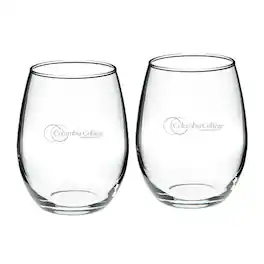 Jardine - Columbia College of Missouri Cougars 21oz. 2-Piece Stemless Wine Glass Set - Multicolor