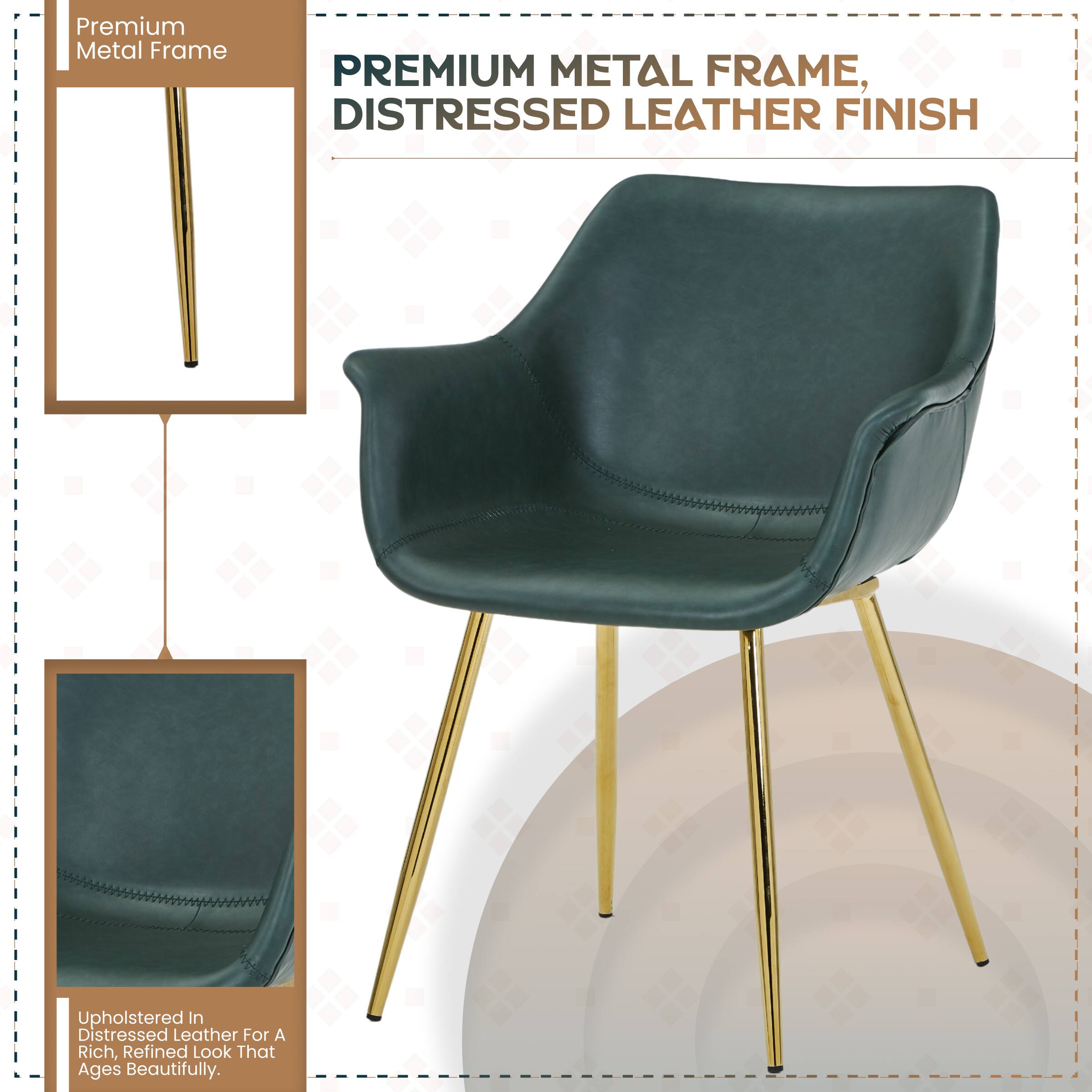 Premium Metal Frame

PREMIUM METAL FRAME, DISTRESSED LEATHER FINISH

Upholstered in distressed leather for a rich, refined look that ages beautifully.