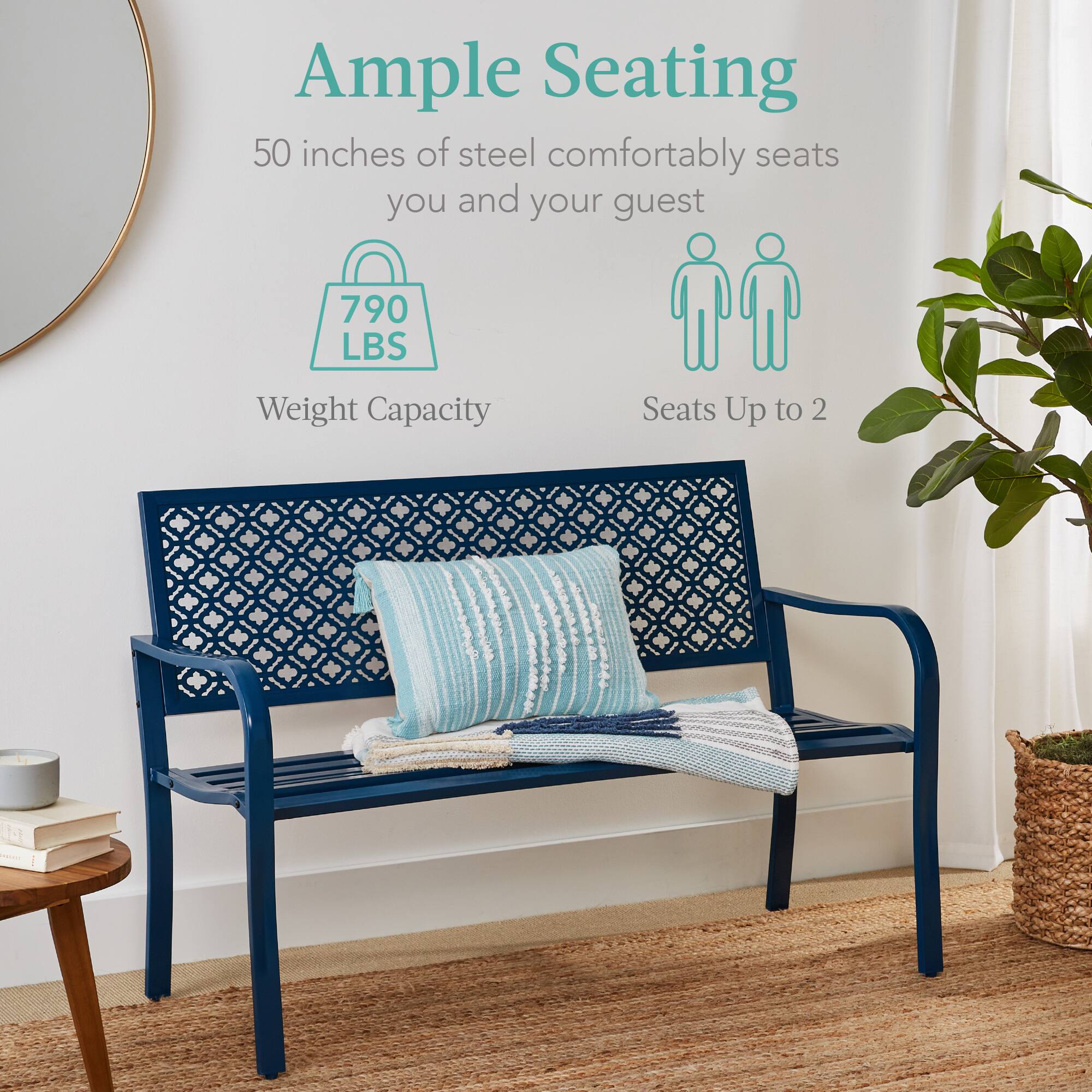 Ample Seating

50 inches of steel comfortably seats you and your guest

790 LBS Weight Capacity

Seats Up to 2