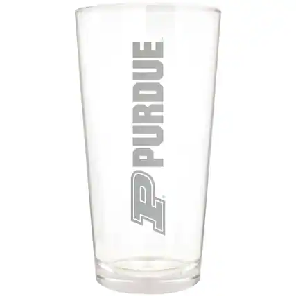 Front. Great American Products - Purdue Boilermakers Etched 16oz. Vertical Rally Cry Pint Glass - Multicolor.