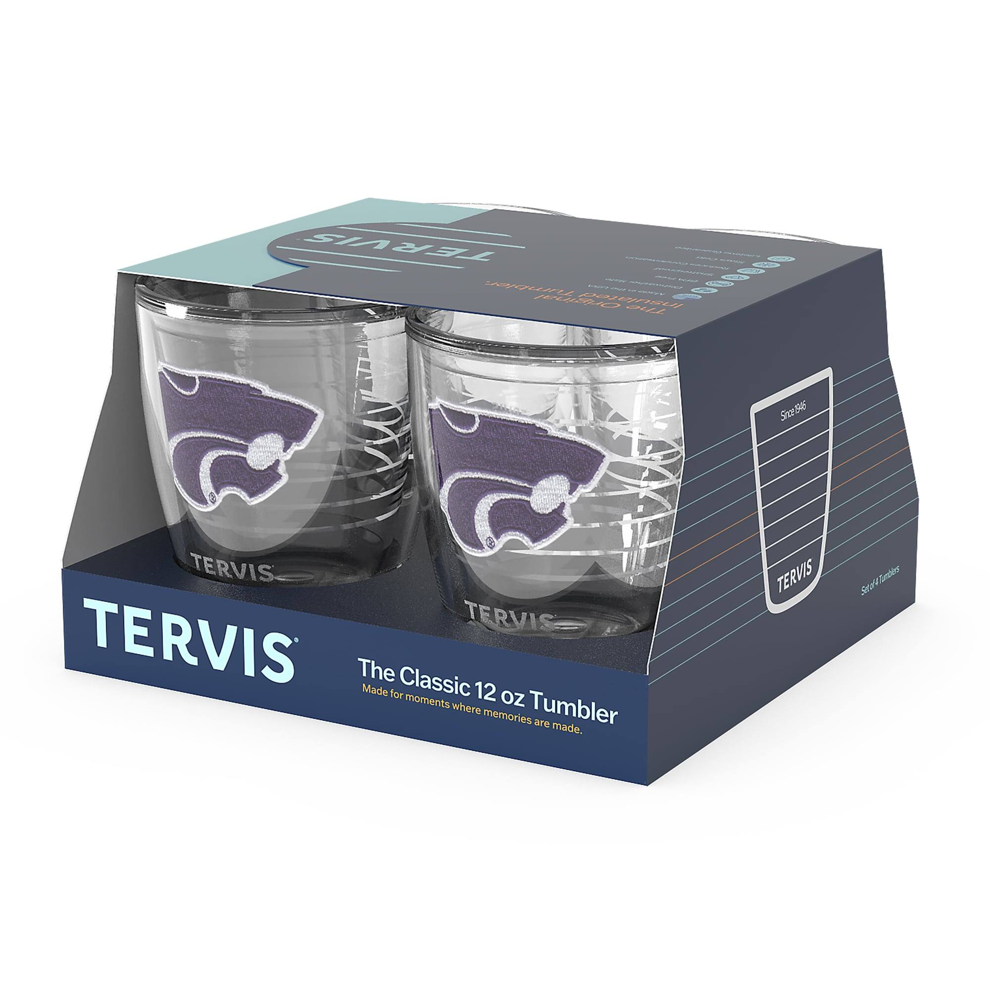 TERVIS  
The Classic 12 oz Tumbler  
Made for moments where memories are made.  

TERVIS Seal  
Tumbler  
Size 8.6 oz  
Set of 2 Tumblers