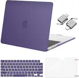 mosiso - Case for MacBook Air 13 inch M5 M4 M3 M2 A3449 A3240 A3113 A2681 (2022-2026) - Imperial Purple