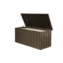 HOMLUX - Outdoor Storage Deck Box Waterproof Large Patio Storage Bin for Outside Cushions Garden Tools Lockable - Brown