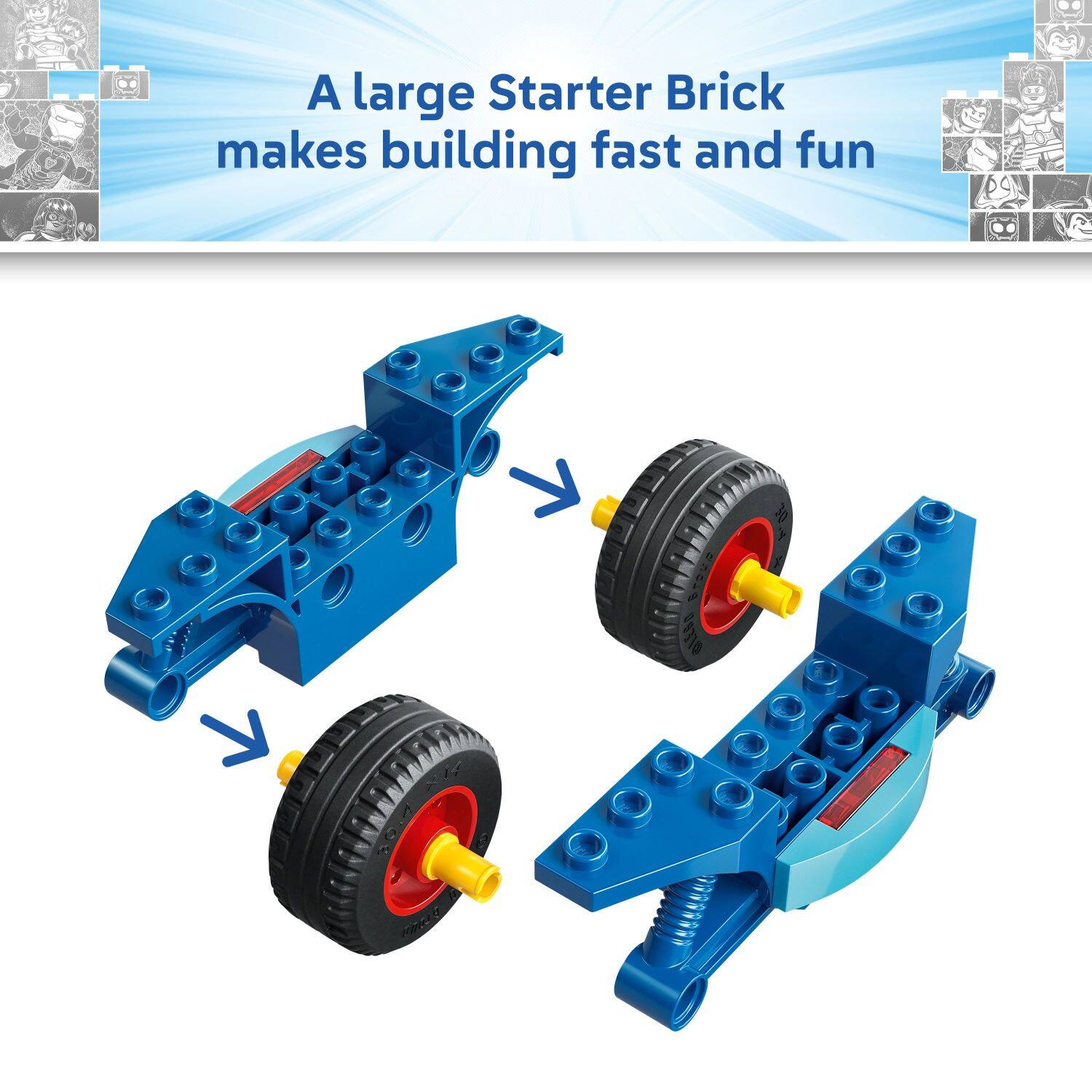 A large Starter Brick makes building fast and fun