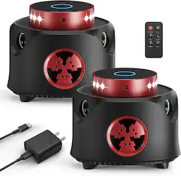 360° Protection Ultrasonic Mouse Repeller, Repels Mice Rats Squirrels, 2-Pack for Home Garage Kitchen, No Poisons