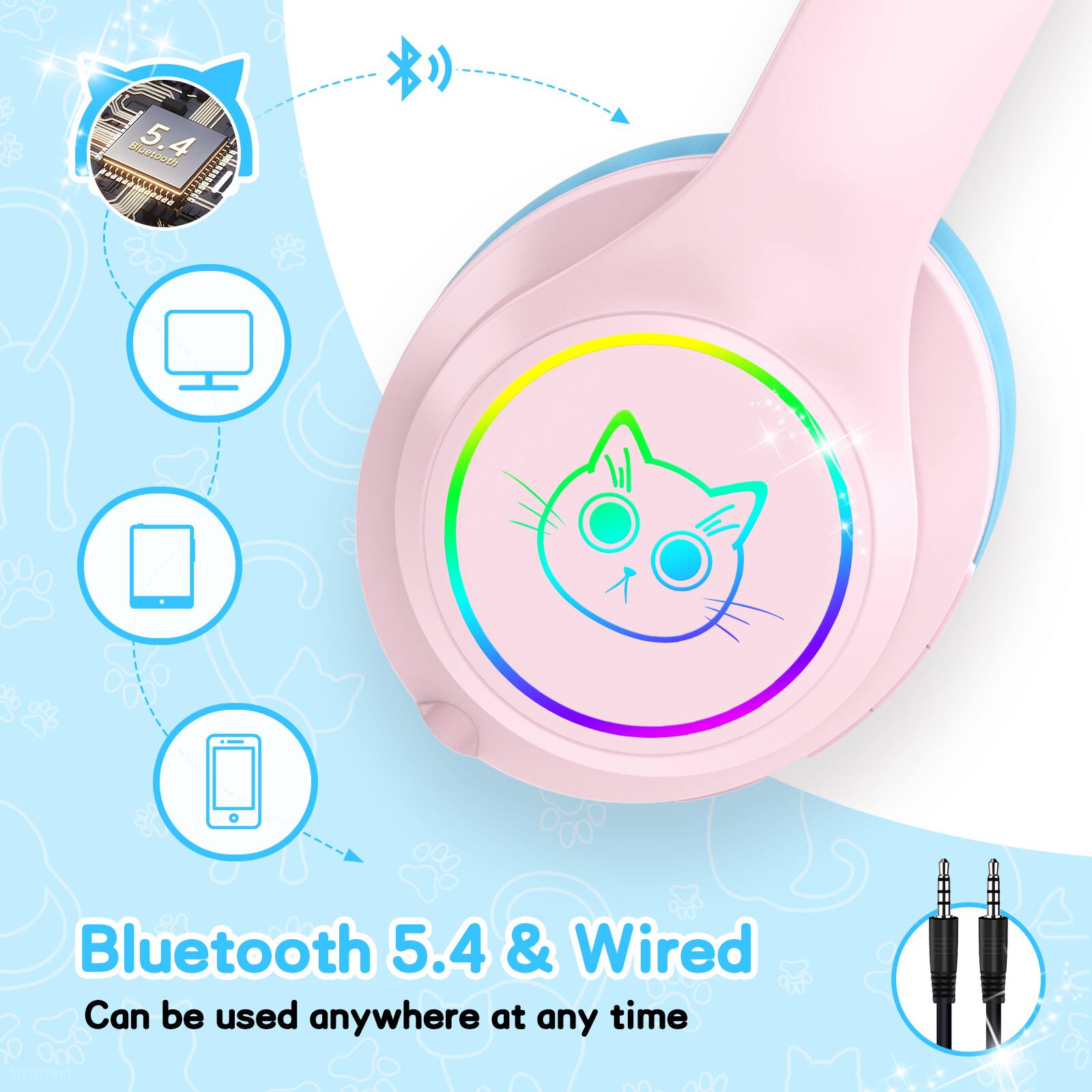 Riuerpot 5.4 Bluetooth 5.4 & Wired Can be used anywhere at any time