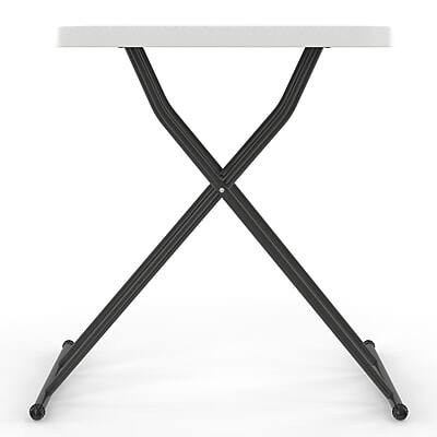 Alt View 1. Staples - 25.5" x 17.8" Heavy Duty Folding Table - White Granite.