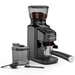 Chefman - Conical Burr Coffee Grinder, 40 Grind Settings, Anti-Static - Black