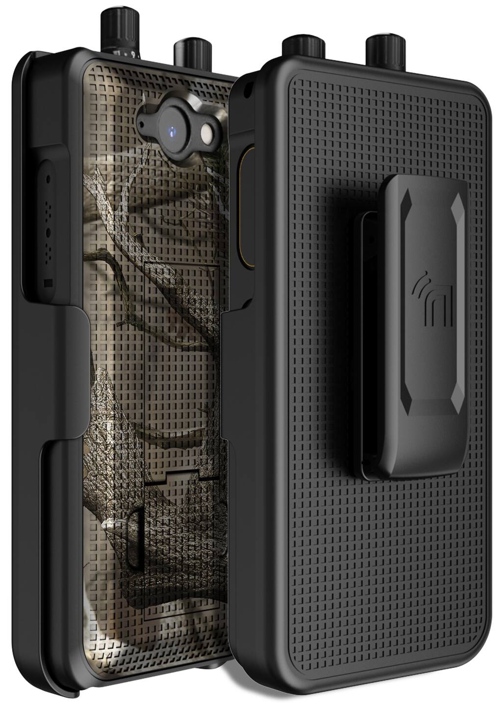 Alt View 3. Nakedcellphone - Combo for Sonim XP5plus 5G (X530) / XP5 Plus 4G (XP5900) - Hard Phone Case + Belt Clip Holster - Camo.