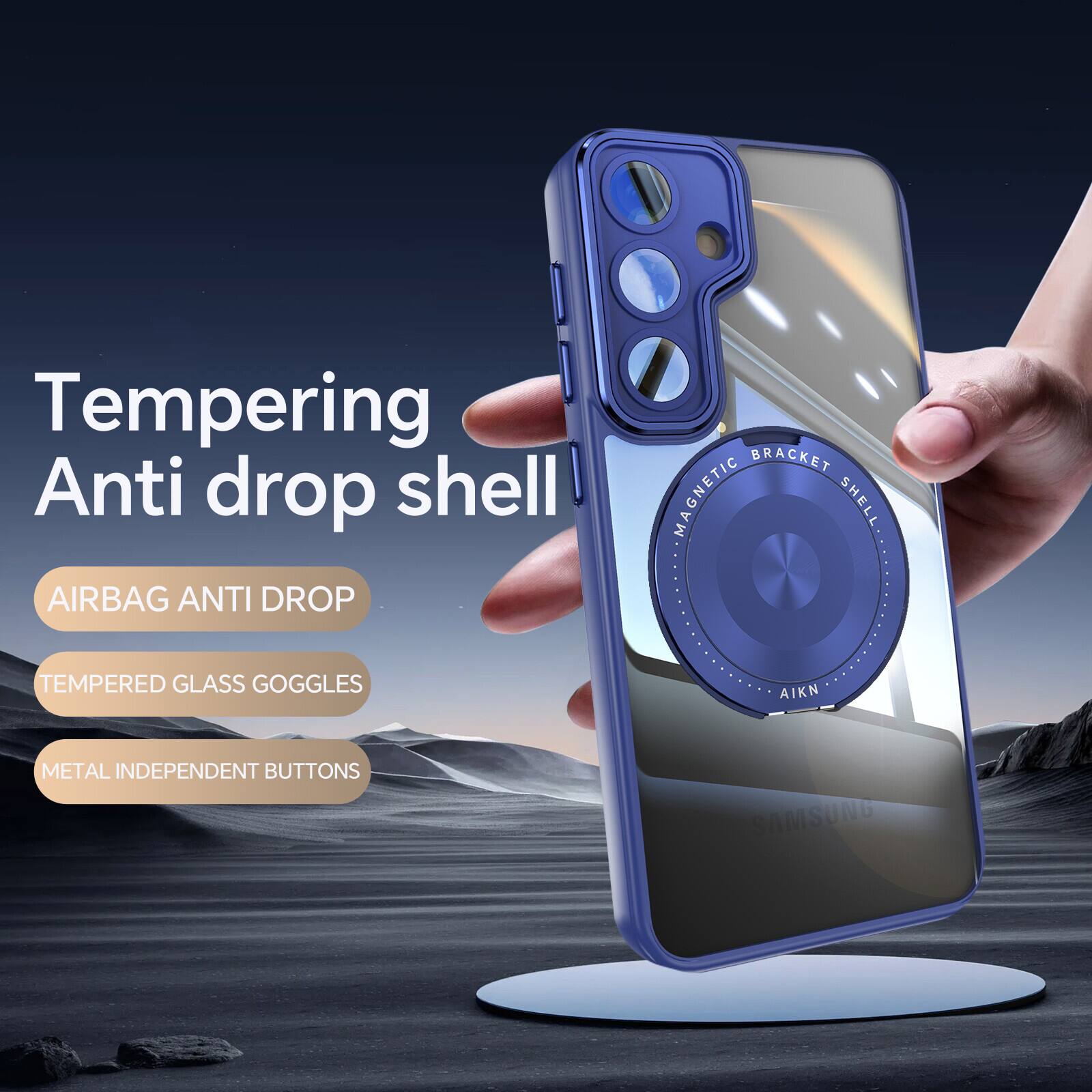 Tempering Anti drop shell  
AIRBAG ANTI DROP  
BRACKET MAGNETIC SHELL  
TEMPERED GLASS GOGGLES  
AIKN METAL INDEPENDENT BUTTONS  
SAMSUNG
