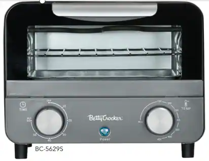 Betty Crocker
BC-5629S
TIME
Min 60 50 40 30 20 10 OFF
TEMP
Min 150 200 250 300 350 400 450
Power