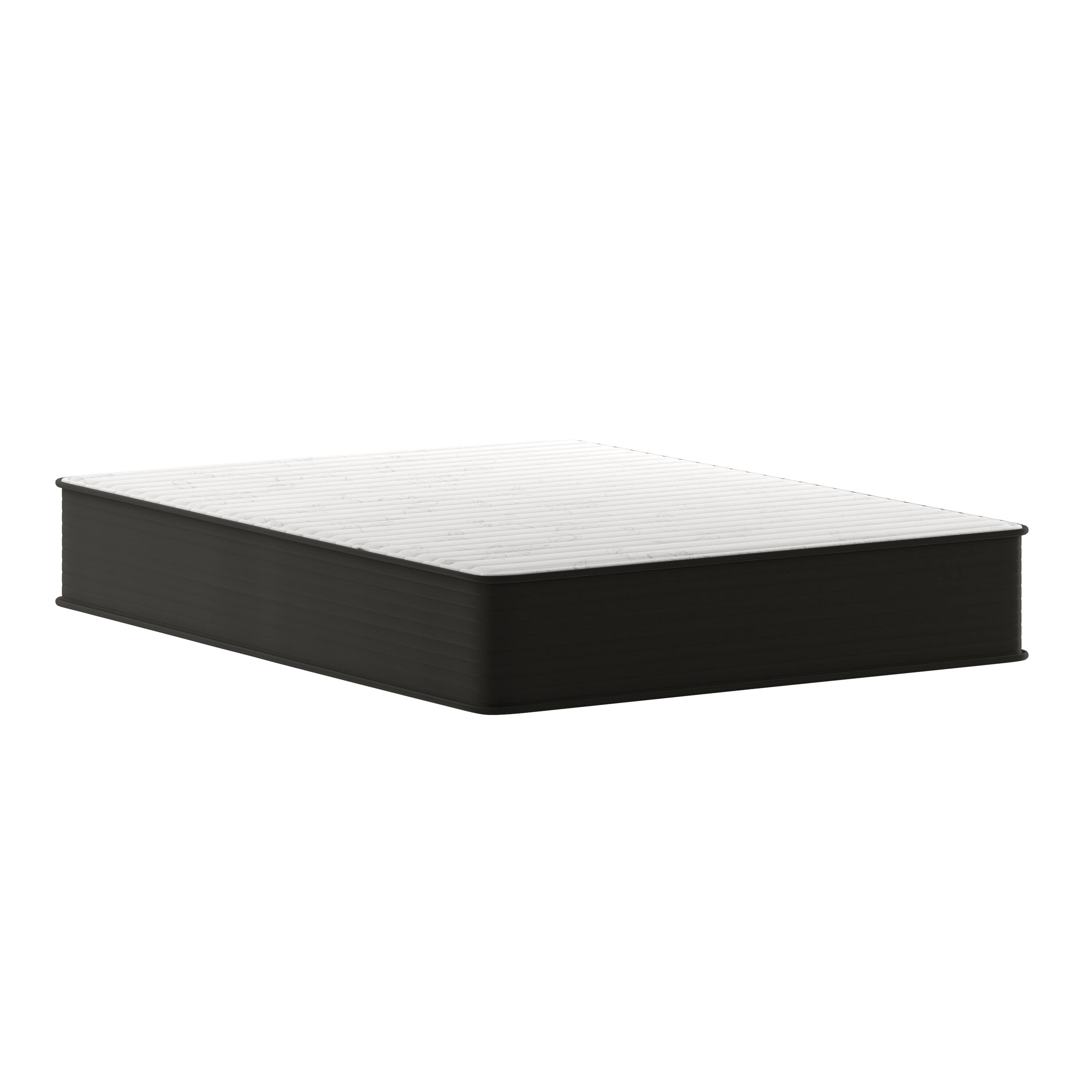 Alt View 1. Emma + Oliver - Drift 12 Inch Hybrid Mattress, High Density Foam and Pocket Spring Mattress in a Box, CertiPur-US Certified Foam - White/Gray.