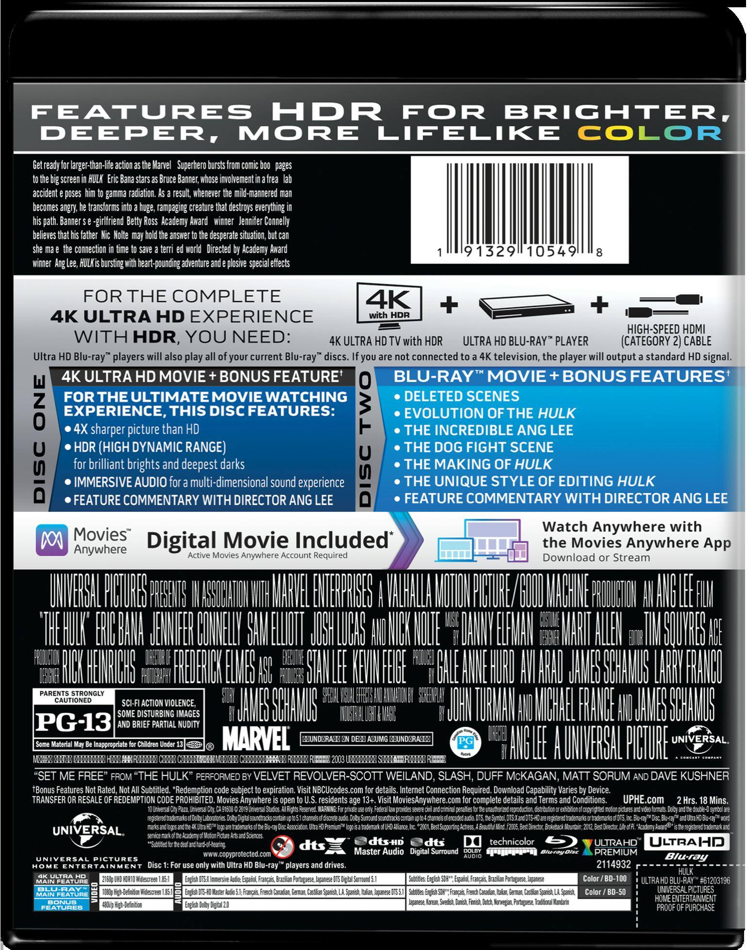 Angle. Hulk (4K Ultra HD) [UHD].