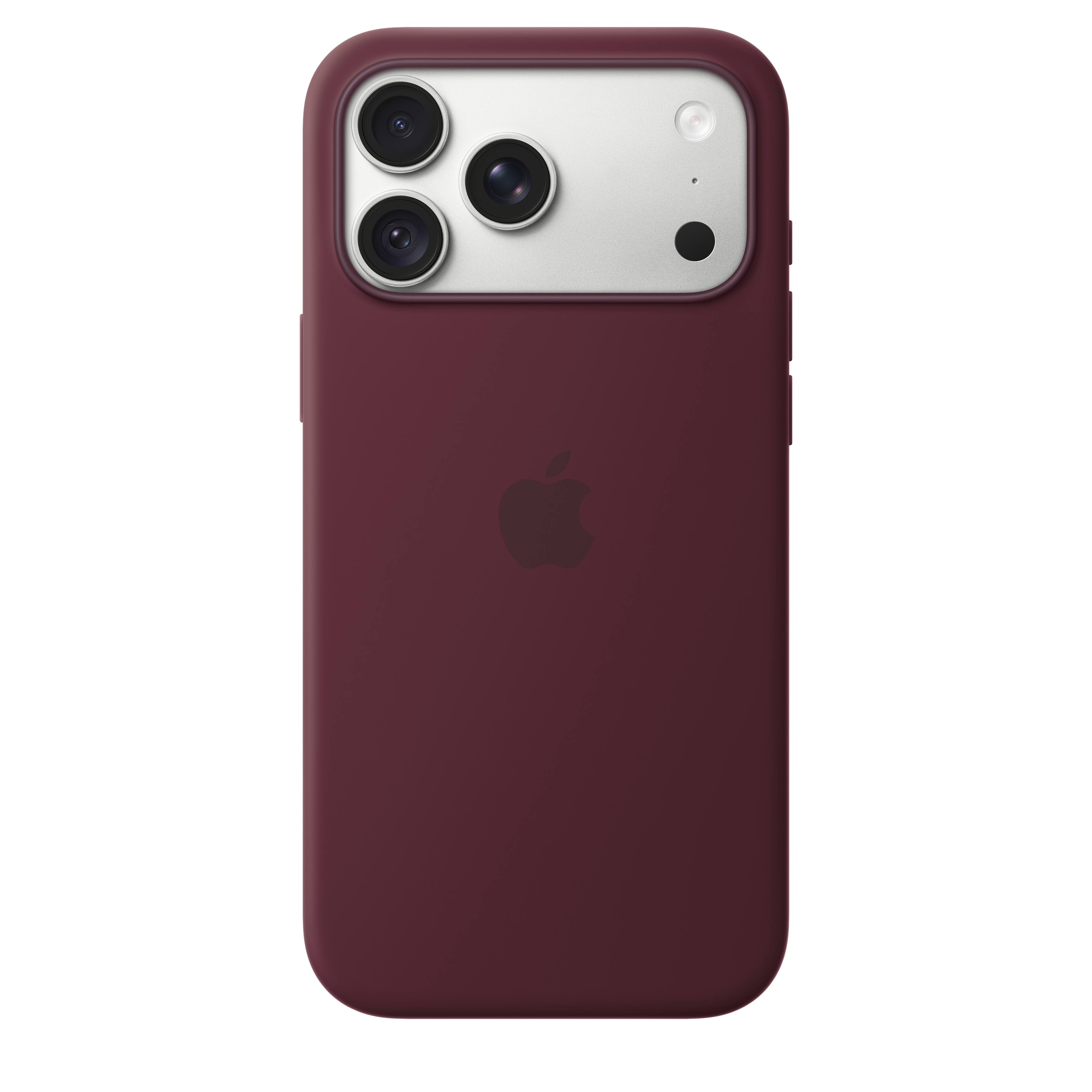 Alt View 2. Apple - iPhone 18 Pro Max Silicone Case with MagSafe - Burgundy.