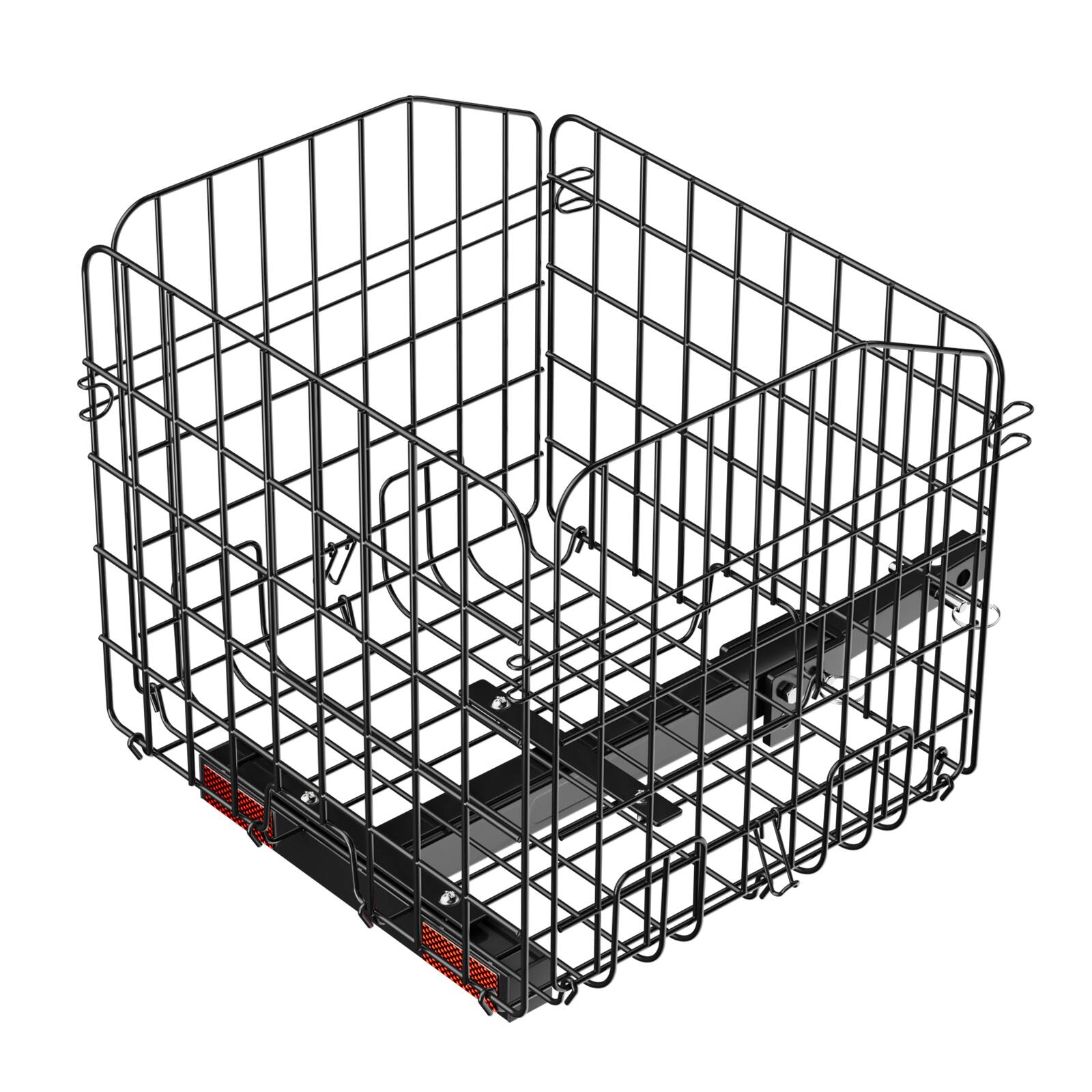Alt View 5. VEVOR - Scooter Rear Basket, Folding Metal Wire Basket, Heavy Duty & Spacious Cargo Basket, Works with 1-inch Receiver - Black.