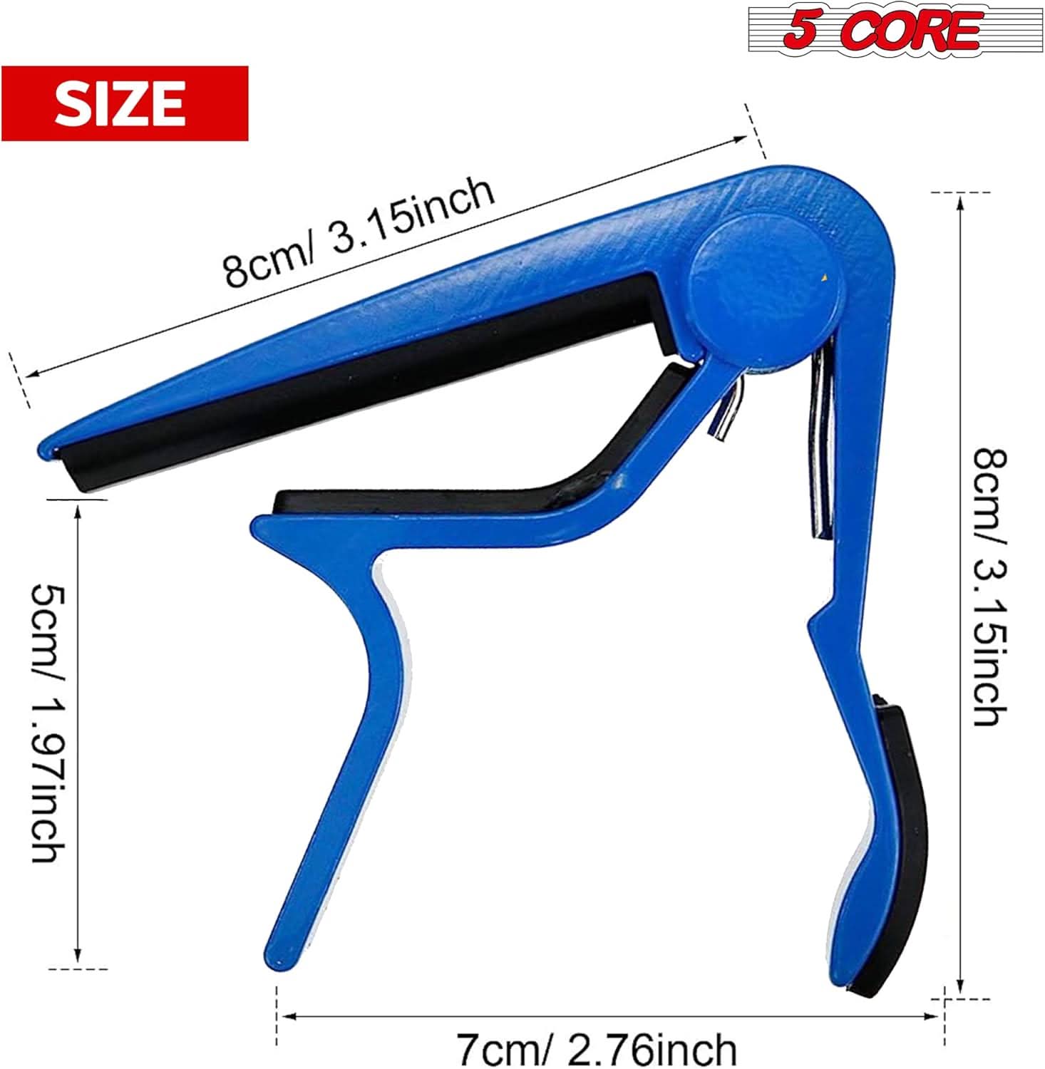 SIZE  
5 CORE  

8cm / 3.15inch  
5cm / 1.97inch  
7cm / 2.76inch  
8cm / 3.15inch