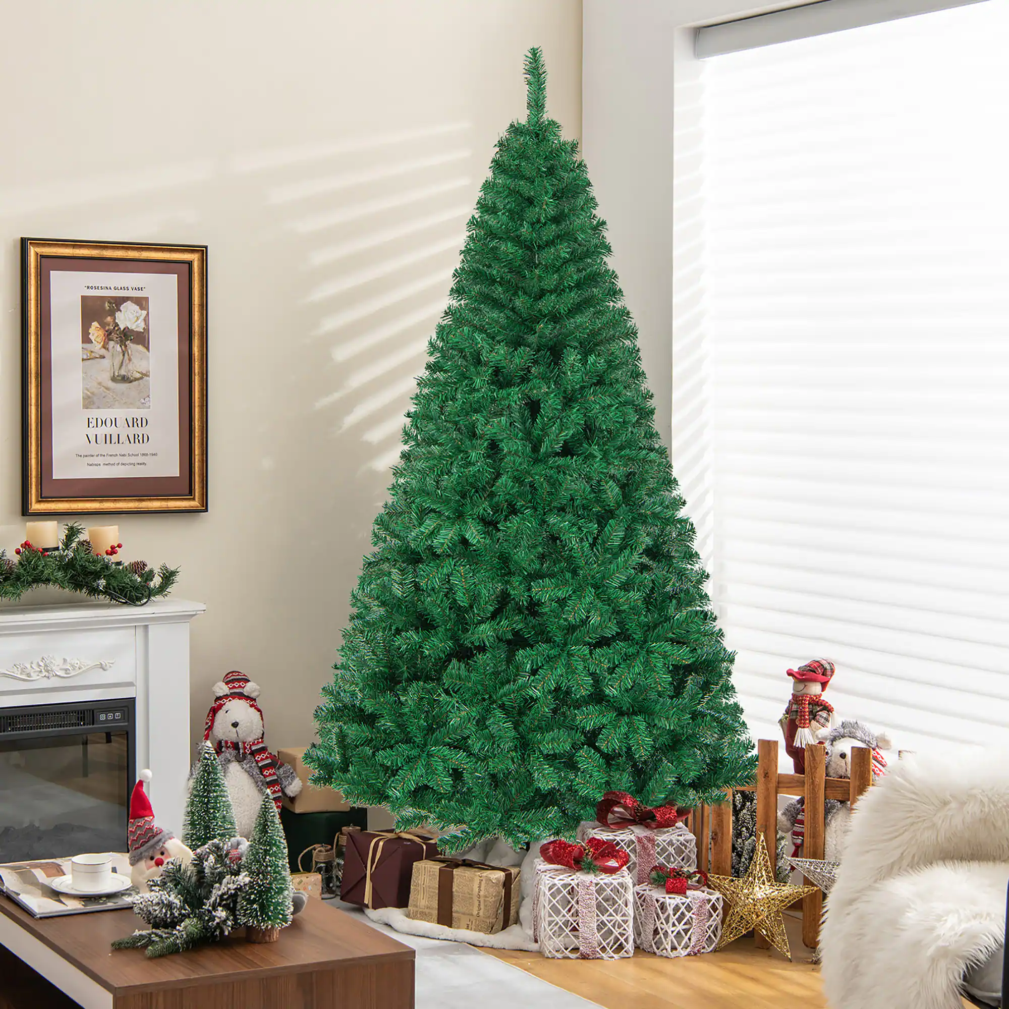 Gymax - 7' Holiday Season Artificial PVC Christmas Tree Indoor Outdoor Stand - Green