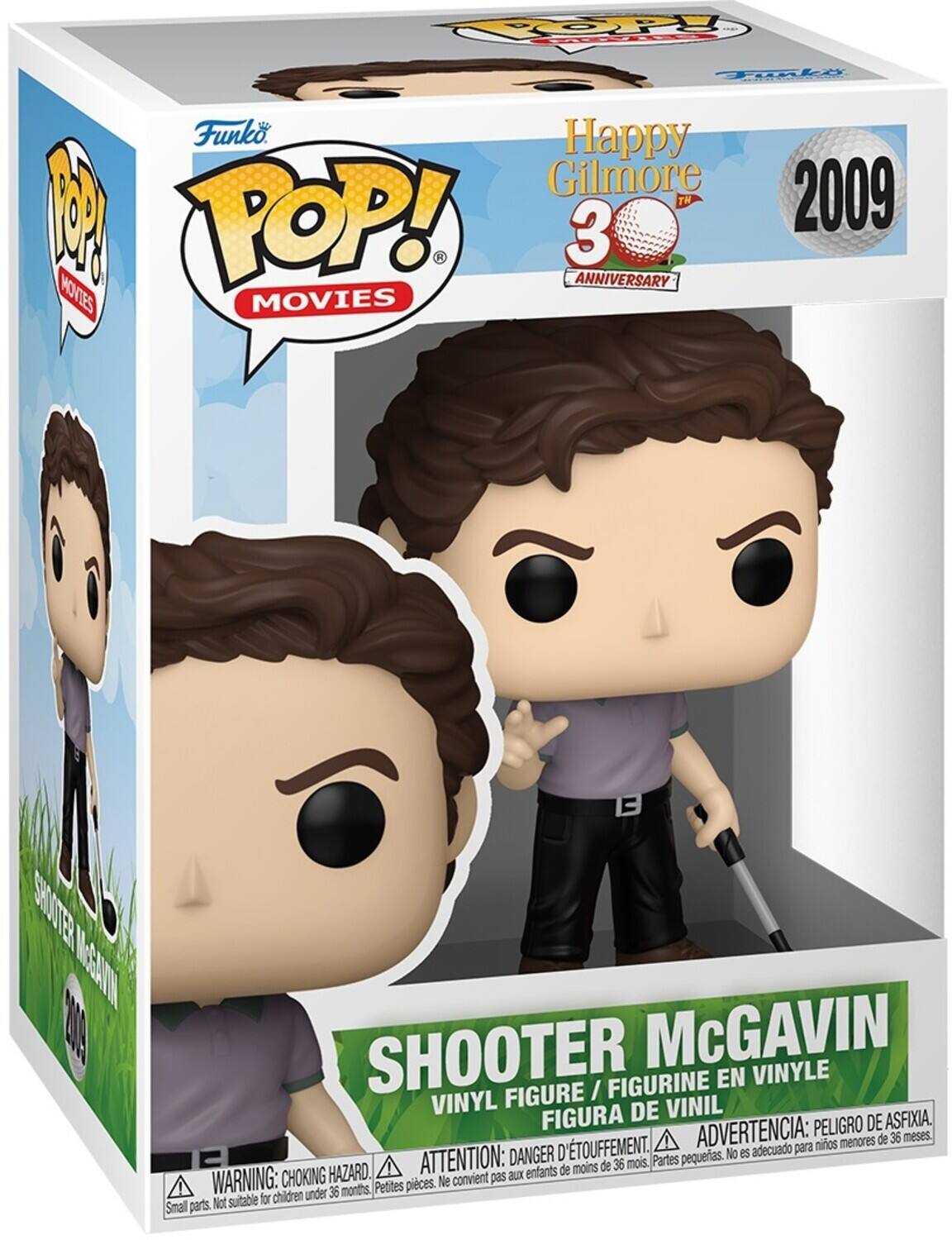TOOPY Tinke Funko Happy Gilmore 2009 3rd ANNIVERSARY POP! MOVIES SHOOTER McGAVIN FIGURINE EN VINYLE FIGURE / VINYL DE VINIL FIGURA ADVERTENCIA: PELIGRO DE ASFIXIA. menores de 36 meses. D'TOUFFEMENT. adecuado para nios DANGER pequerias. No es HAZARD. ATTENTION: aux enfants de moins de 36 mois. Partes WARNING: CHOKING Petites pieces. Ne convient pas children under 36 months. Not suitable for Smal parts.