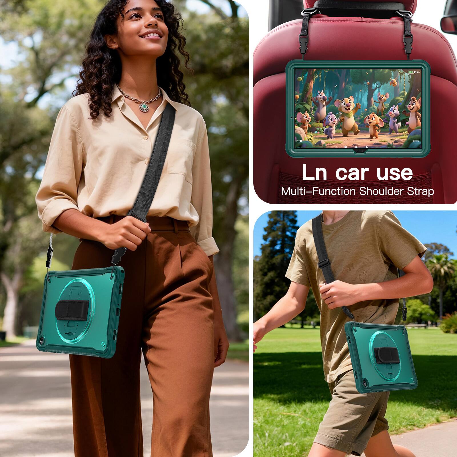 Ln car use  
Multi-Function Shoulder Strap
