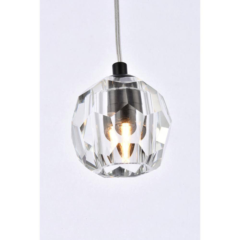 Alt View 2. Elegant Lighting - Eren 1 light Black pendant - Black.
